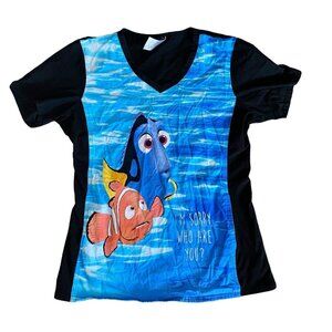 Disney Finding Nemo dory Womens scrub top